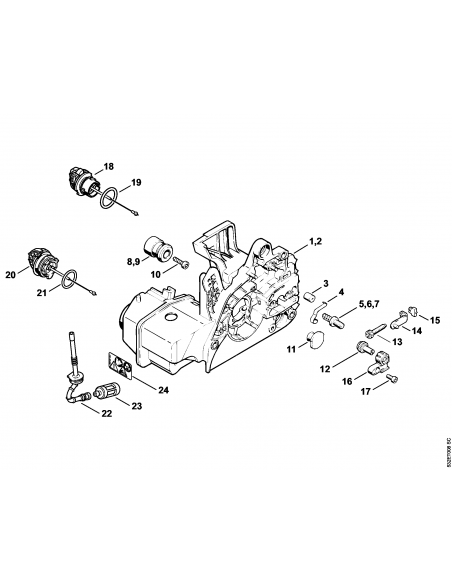 Stihl ms180 схема